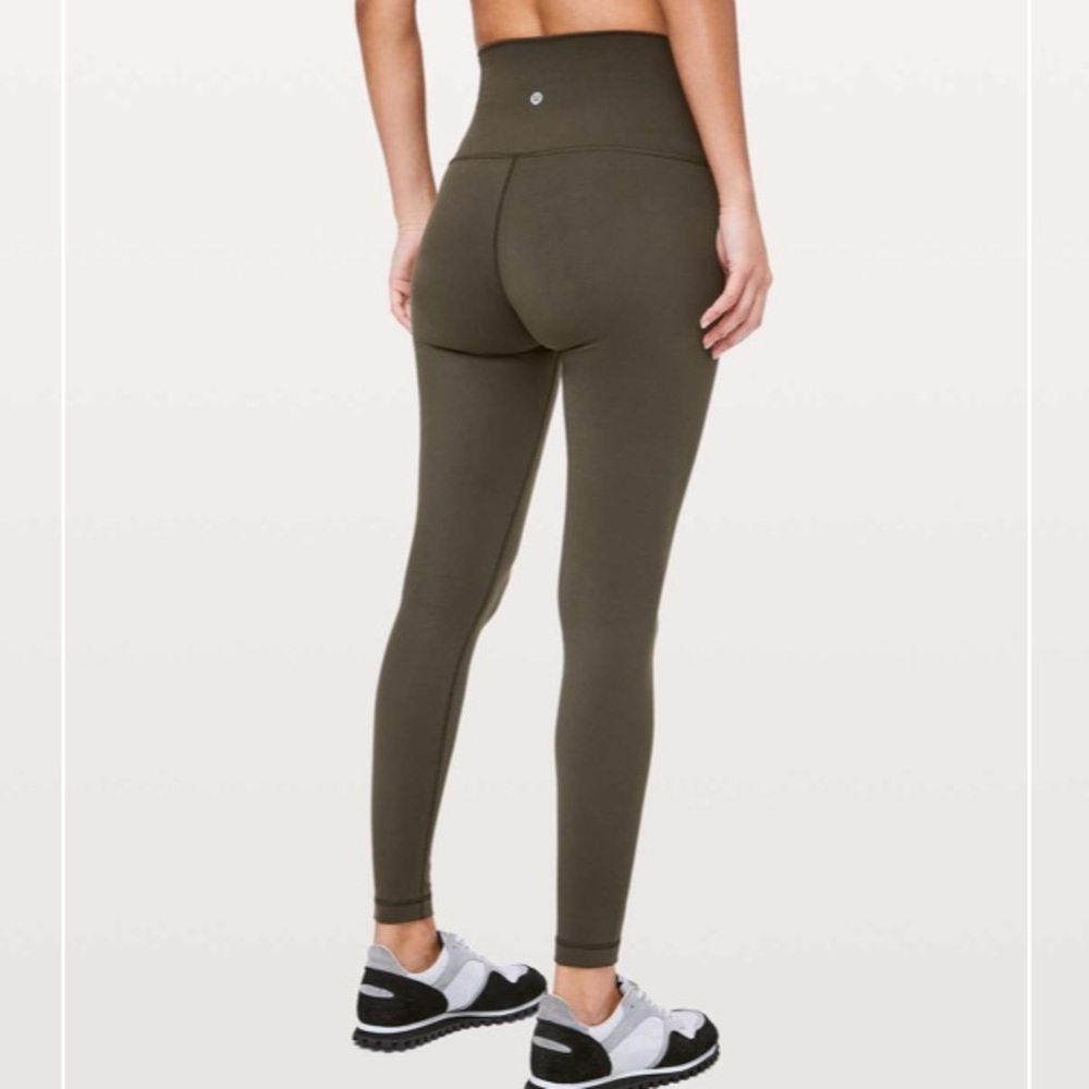 Lululemon Wunder Under Super High-Rise Tight *Full-On Luon 28" Dark Olive Size 6